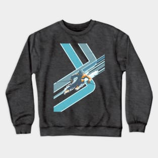 Retro Ski Slopeside Poster Crewneck Sweatshirt